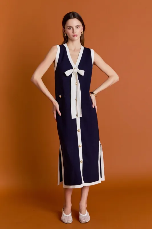 Nicole Knit Midi Dress made by English Factory