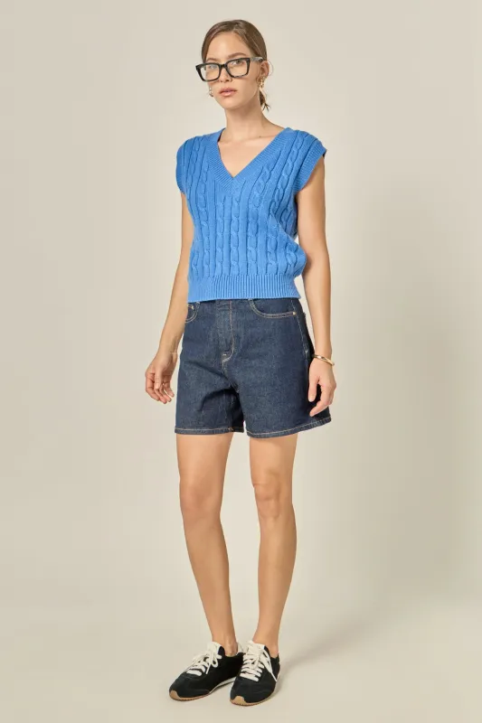 Cable Knit Chunky Vest sold by English Factory