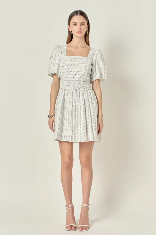 Floral Print Cotton Mini Dress made by English Factory