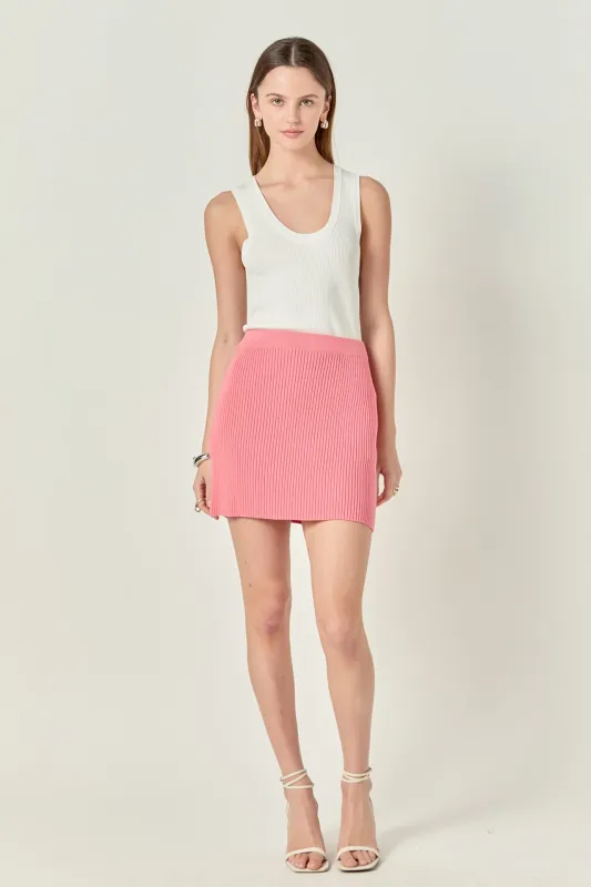 Knitted Mini Skirt sold by English Factory
