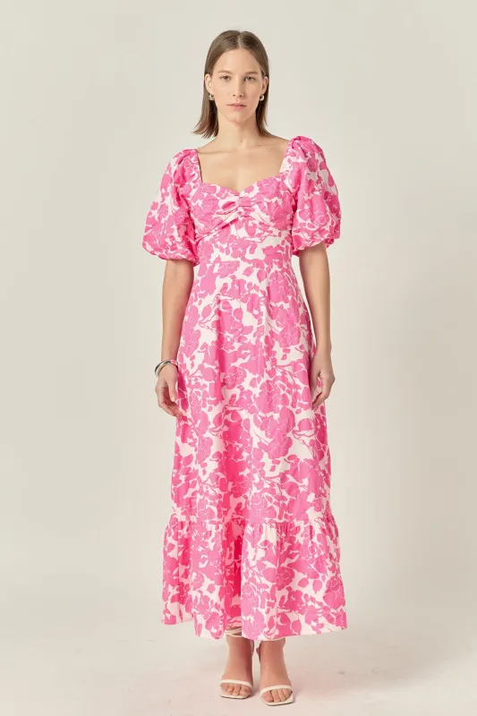 Floral Print Maxi Dress sold by English Factory