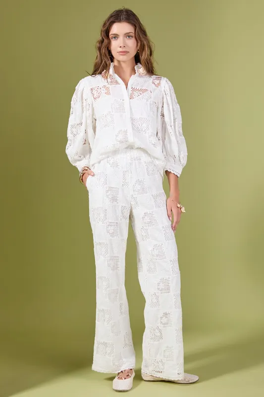 Eloise Embroidered Blouse sold by English Factory