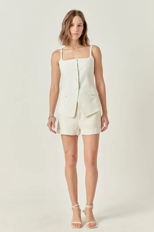 Linen Sleeveless Vest sold by English Factory