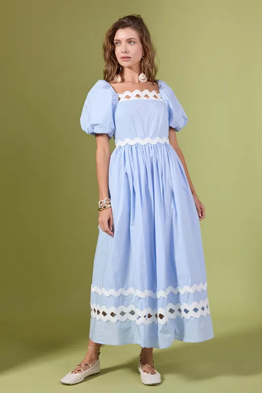 Scallop Pointed Midi Dress sold by English Factory