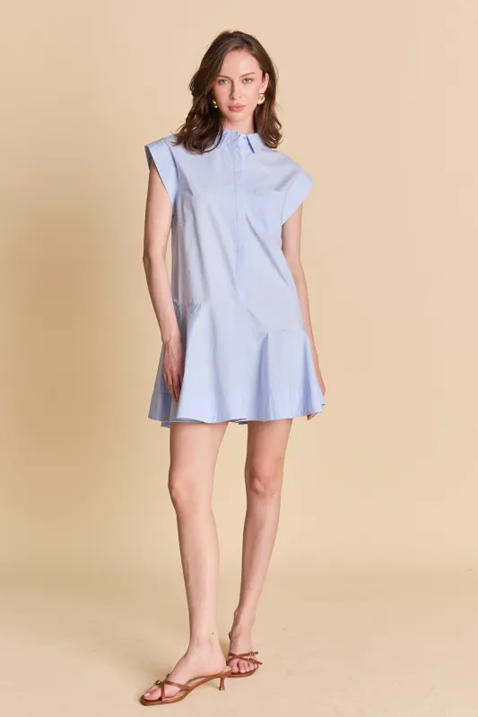 Collar Flare Skirt Dress sold by English Factory