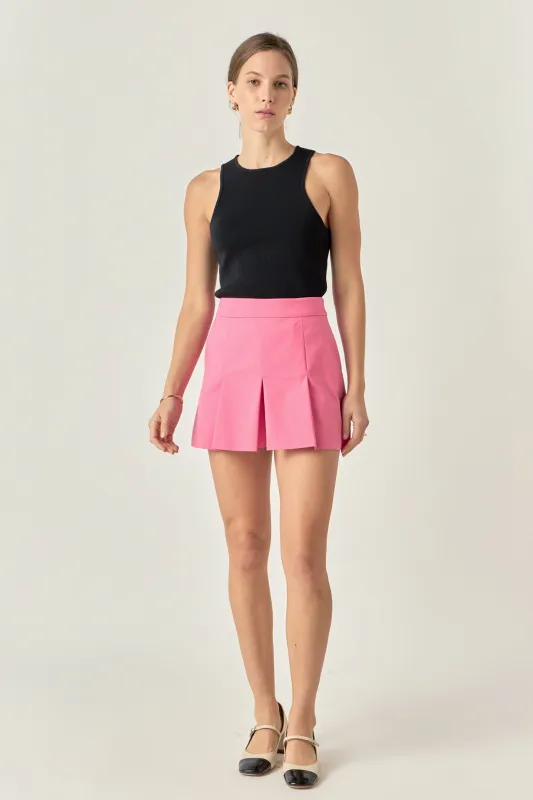Pleated Mini Skort sold by English Factory