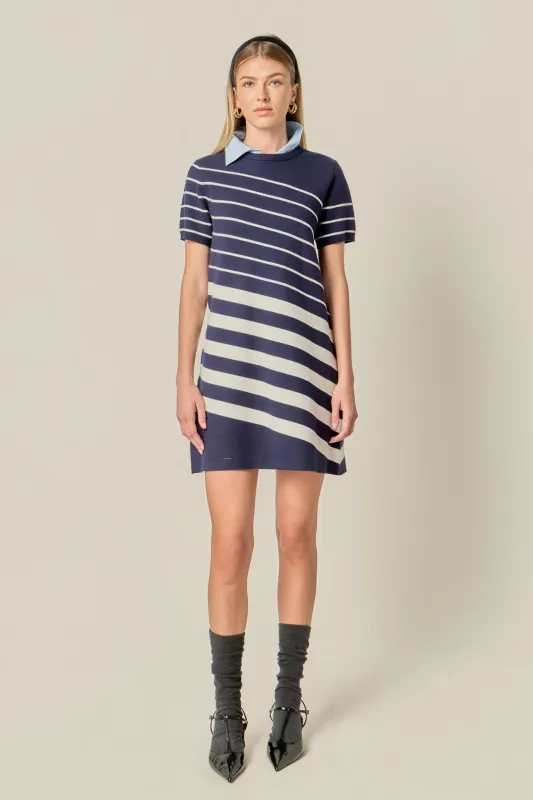 Multi Stripe Mini Dress sold by English Factory