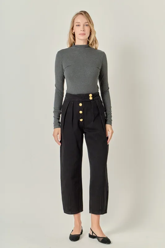 Premium Denim Cropped Trousers sold by English Factory