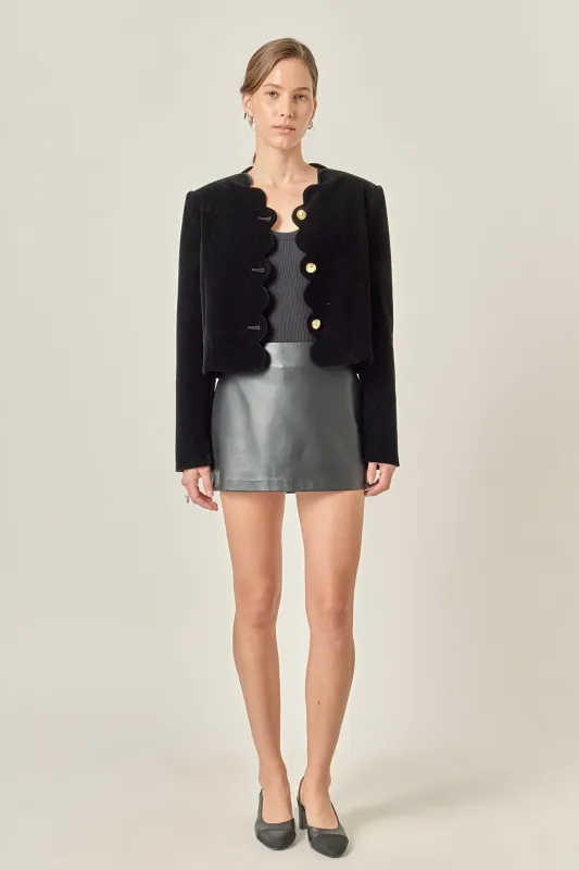 Velvet Scallop Jacket sold by English Factory
