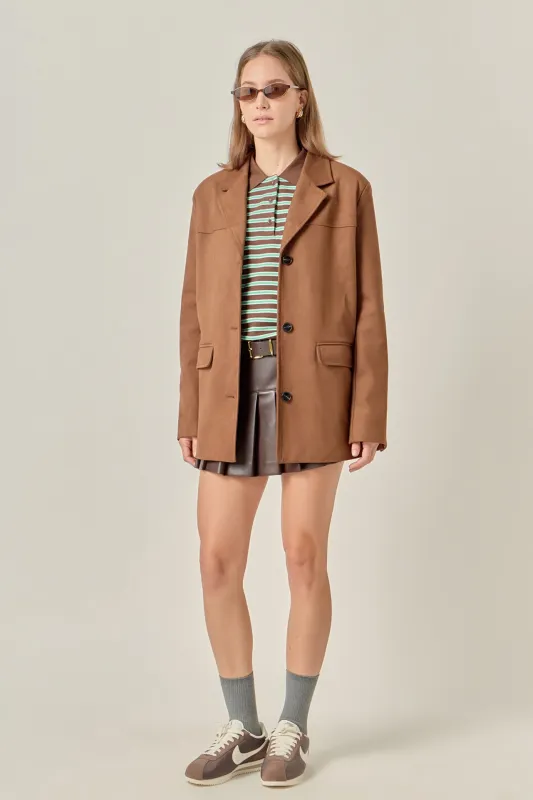 Faux Suede Jacket sold by English Factory