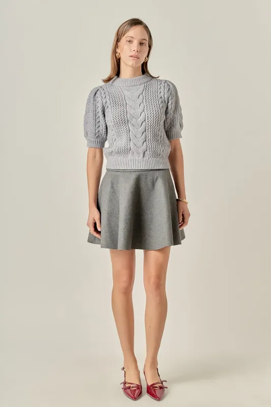 Flare Mini Skirt sold by English Factory