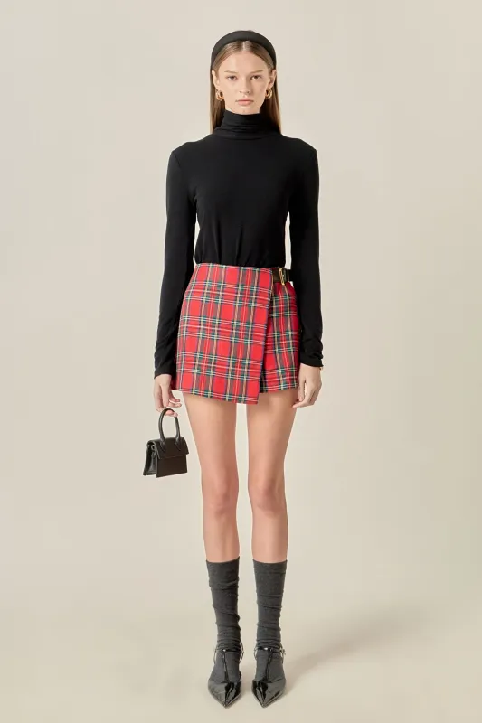 Red Check Skort sold by English Factory