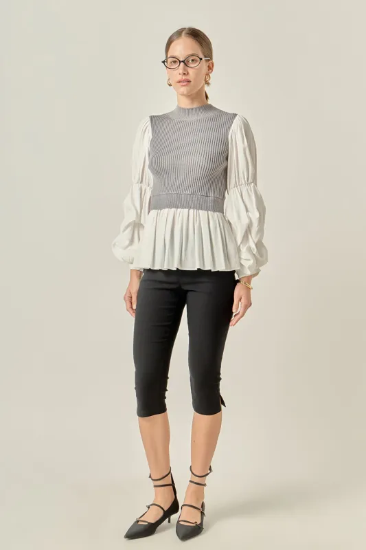 Mixed Media Top sold by English Factory