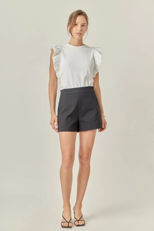 Knit Ruffled Top sold by English Factory