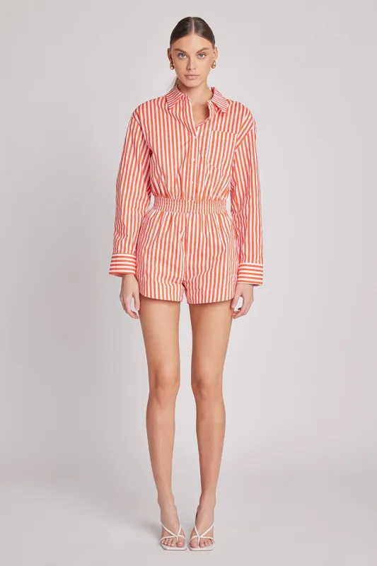 The Stripe Edit Romper sold by English Factory