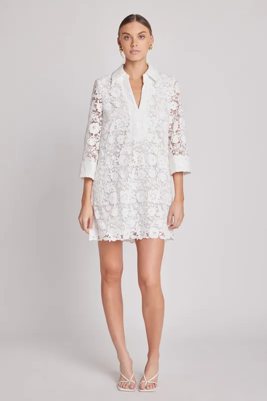 Guipure Lace Mini Dress sold by English Factory