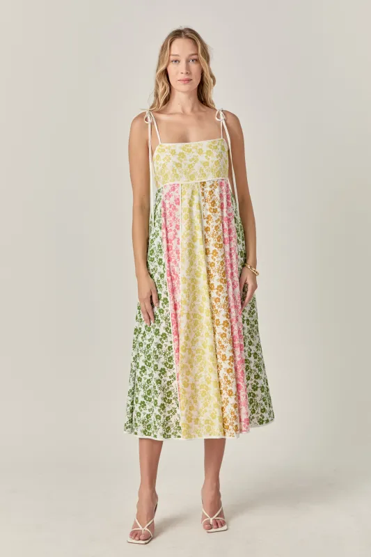 Maisie Colorblock Midi Dress made by English Factory
