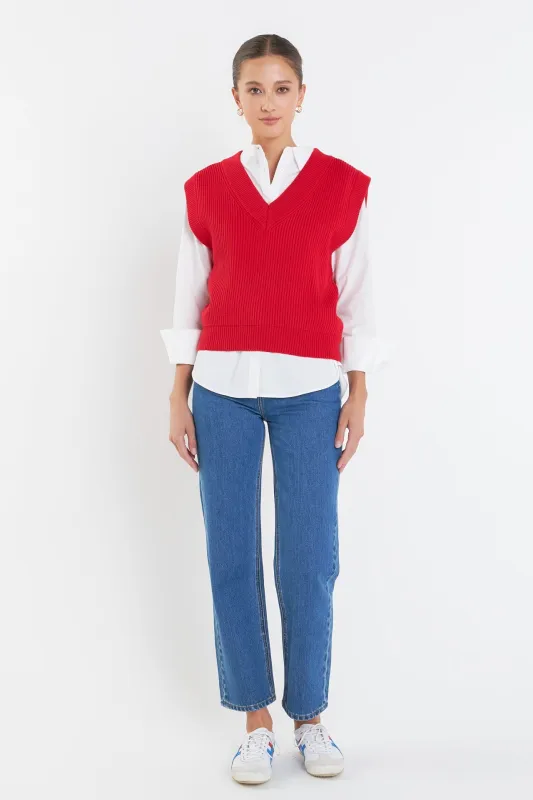 Oversized Sweater Vest sold by English Factory