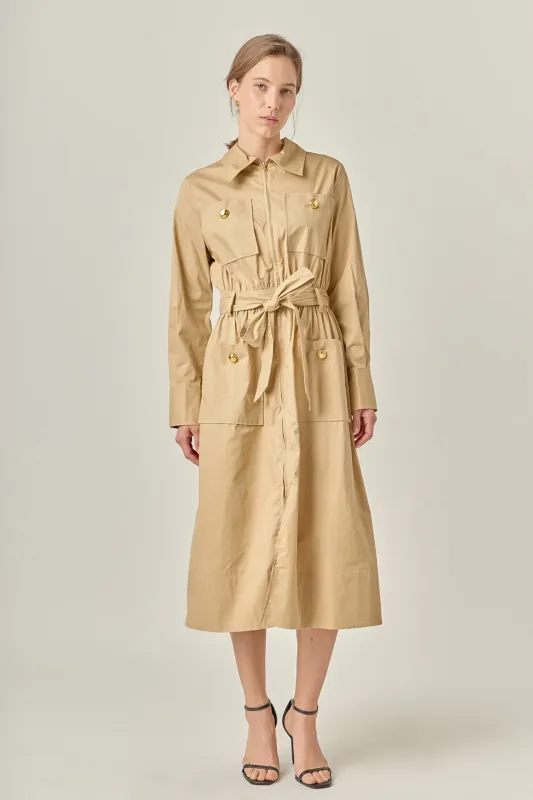 Modern Classic Tie-Waist Dress sold by English Factory