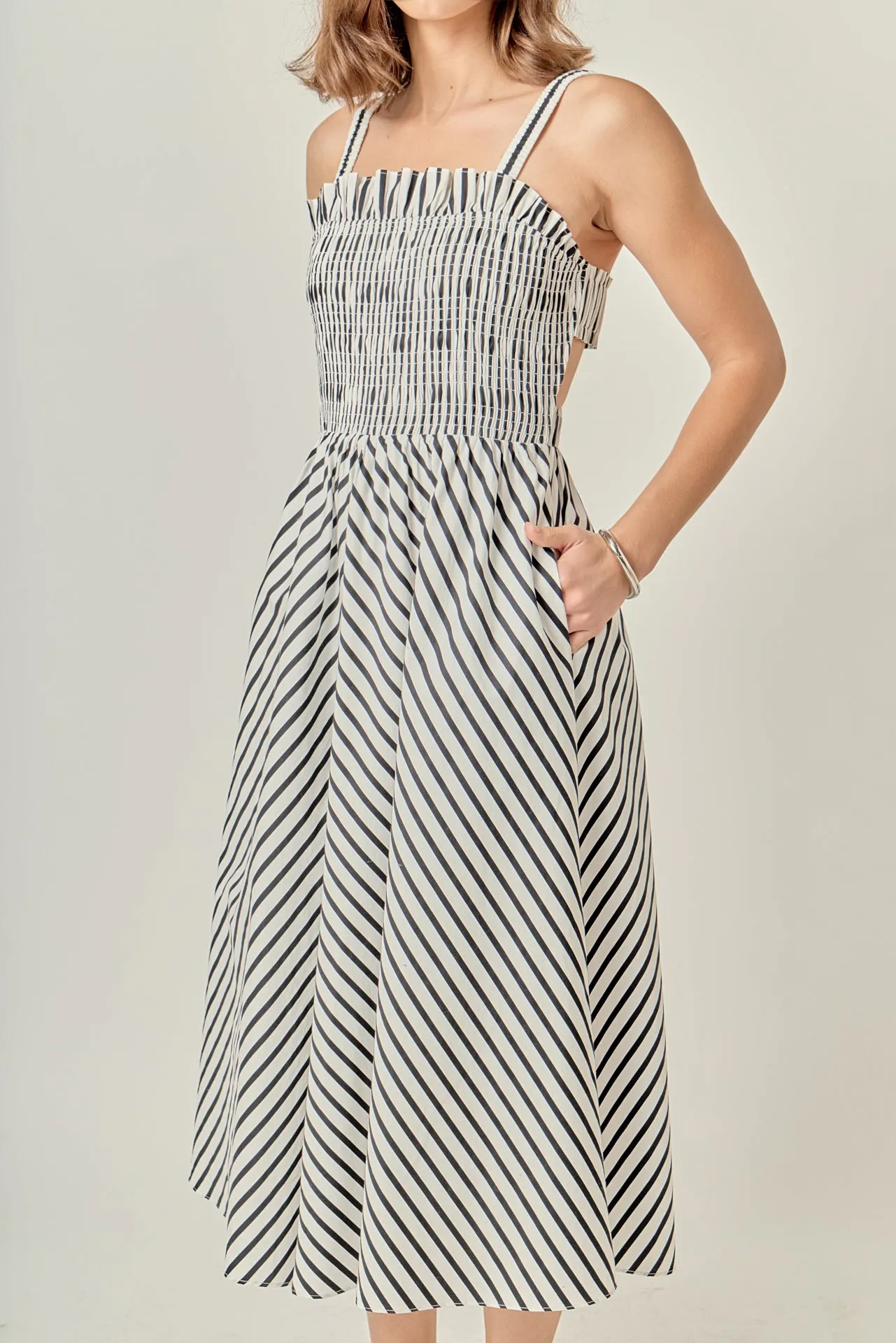 Striped Smocked Dress sold by English Factory product image thumbnail 2