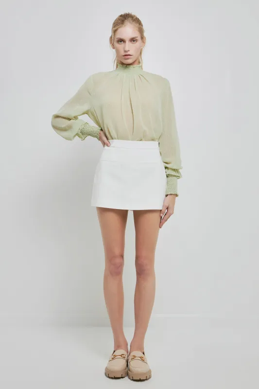 Long Sleeve Woven Top sold by English Factory