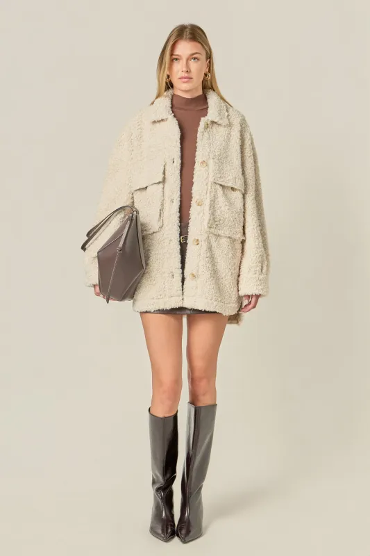 Oversized Sherpa Jacket sold by English Factory