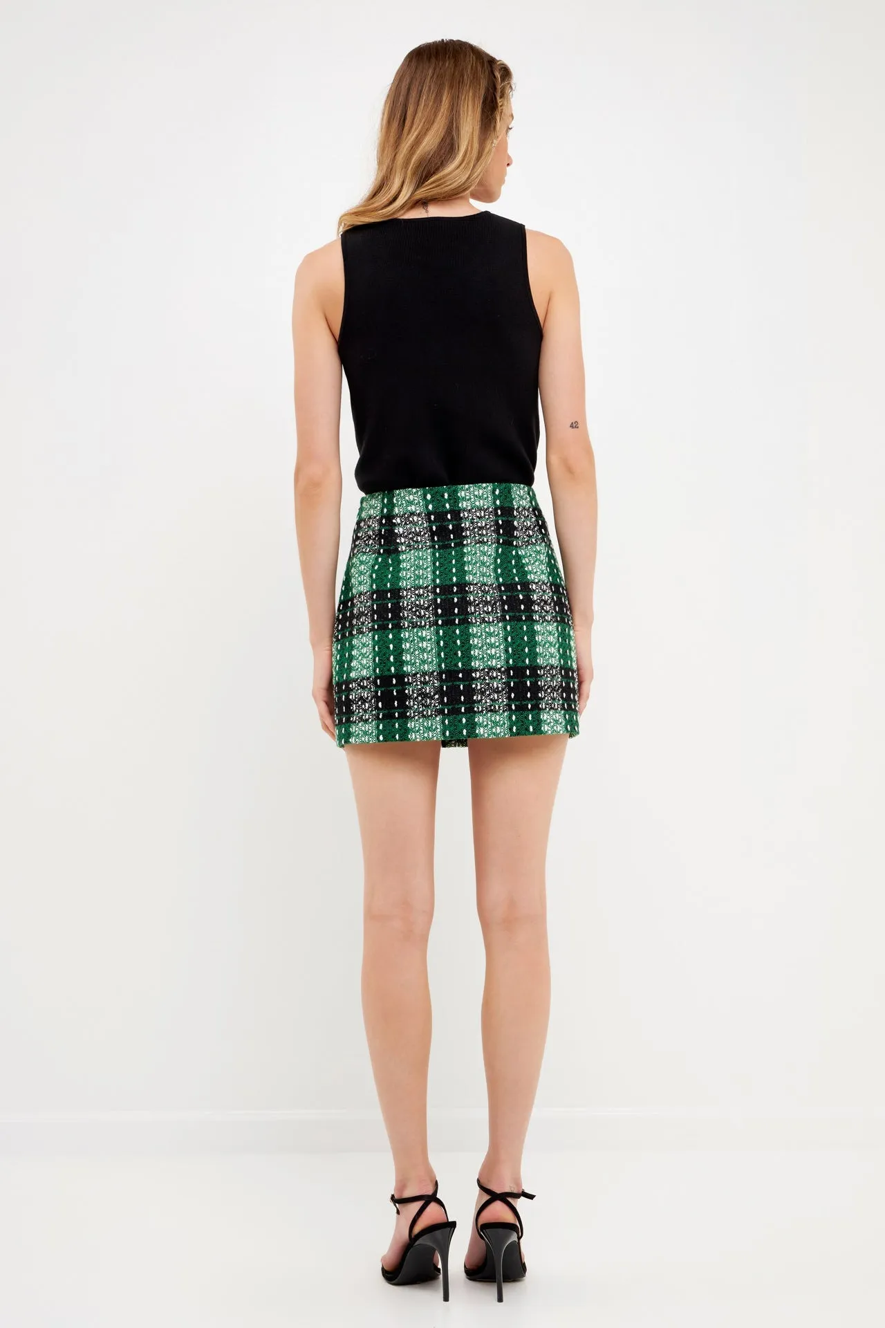 Tweed Mini Skirt sold by English Factory product image thumbnail 4