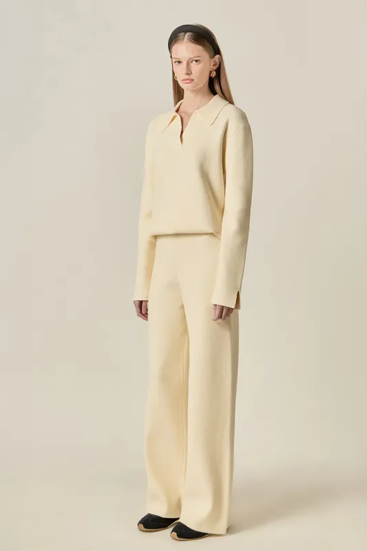 Knit Wide Pants sold by English Factory