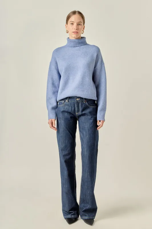 Turtleneck Long Sleeve Sweater sold by English Factory
