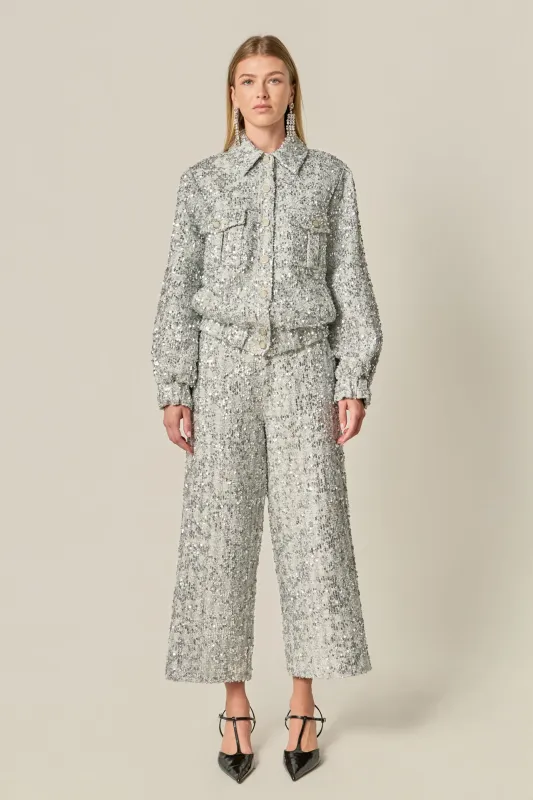 Sequin Tweed Jacket sold by English Factory