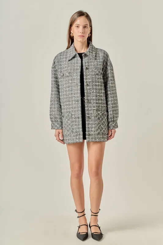 Tweed Shirt Jacket sold by English Factory