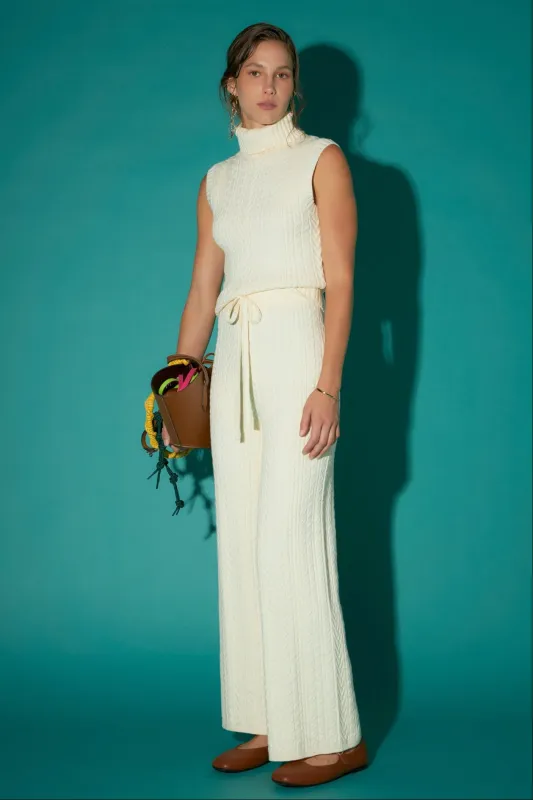 Cable Knit Long Pants sold by English Factory