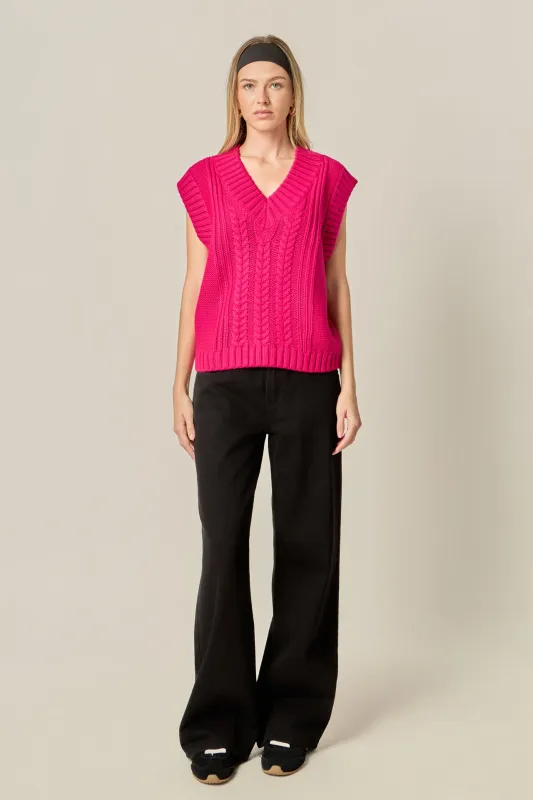 Cable Knit Vest sold by English Factory