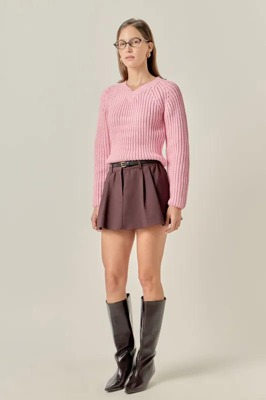 V-neck Knit Sweater sold by English Factory
