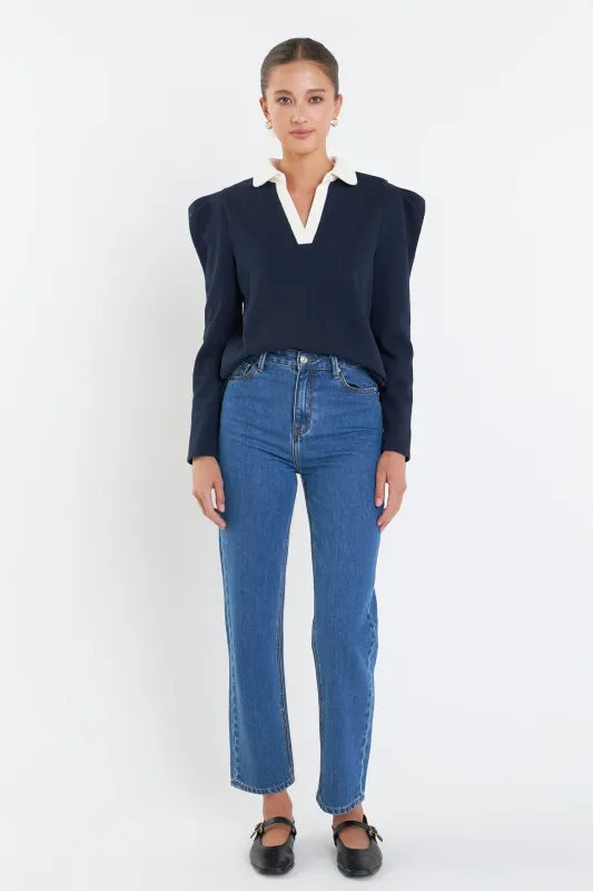 Polo Collar Sweatshirt sold by English Factory