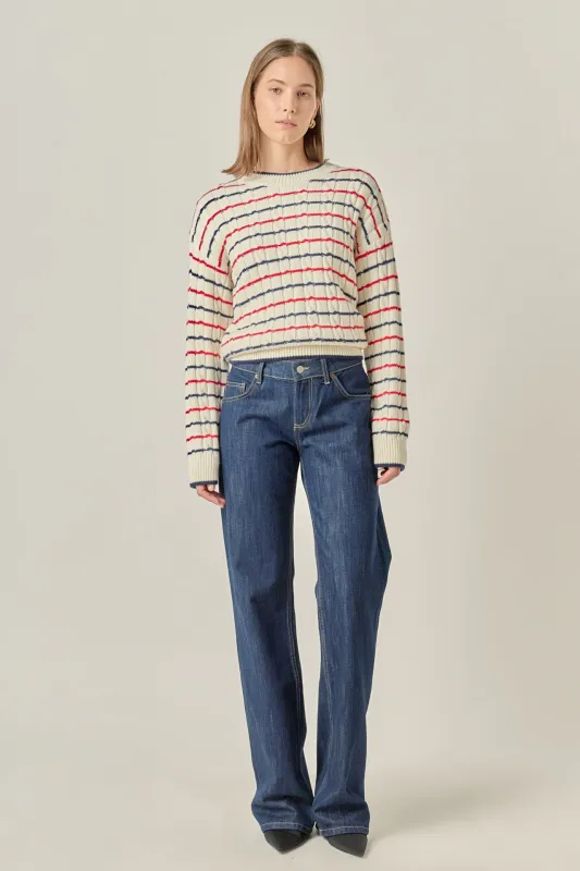 Stripe Cable Knit sold by English Factory