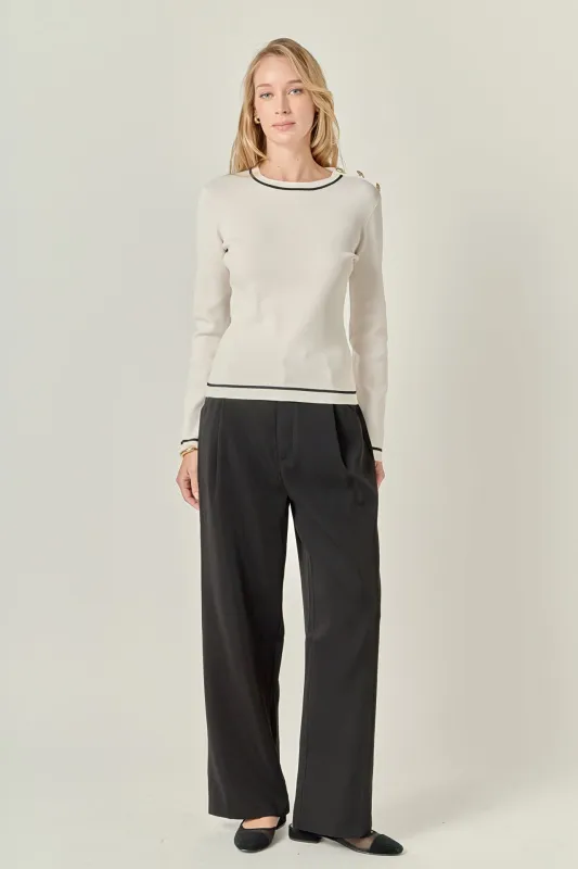 Striped Knit Top sold by English Factory