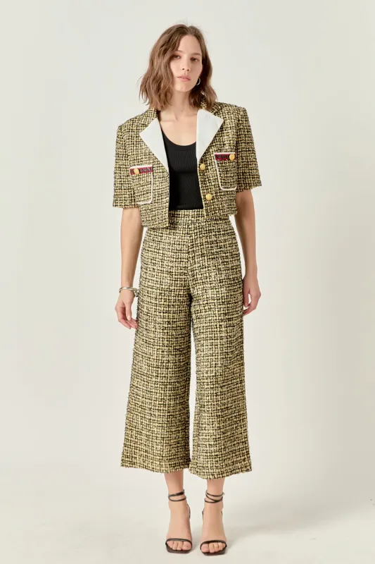 Premium Cropped Tweed Jacket sold by English Factory