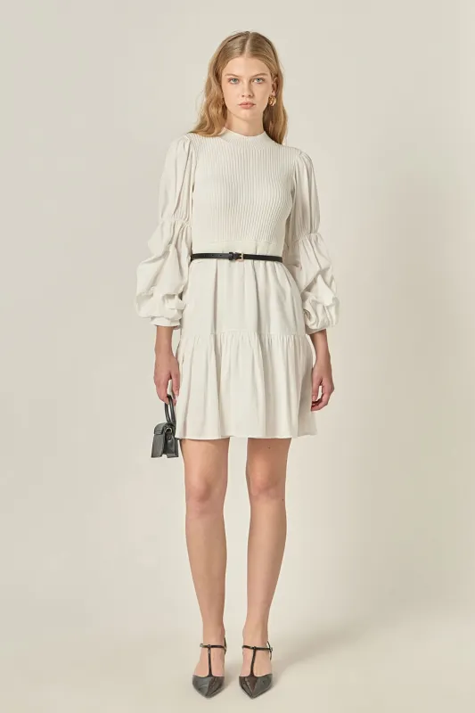 Mixed Media Mini Dress sold by English Factory