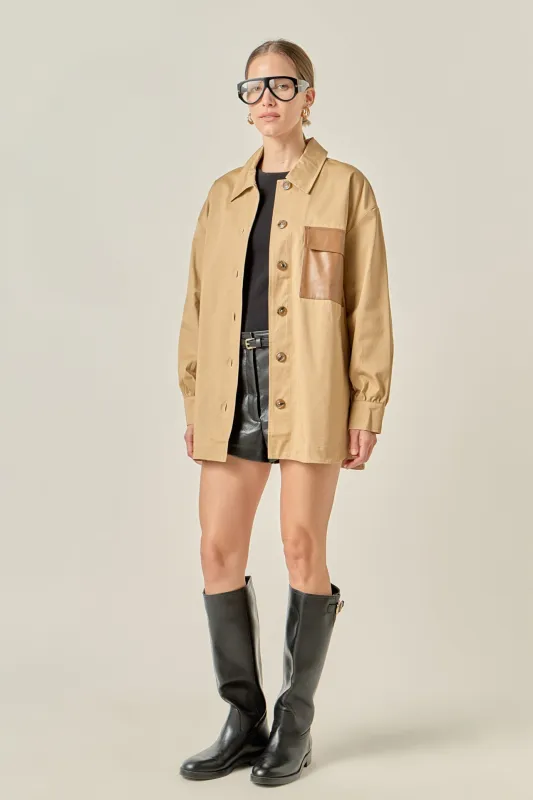 Cotton Twill Shirt Jacket sold by English Factory