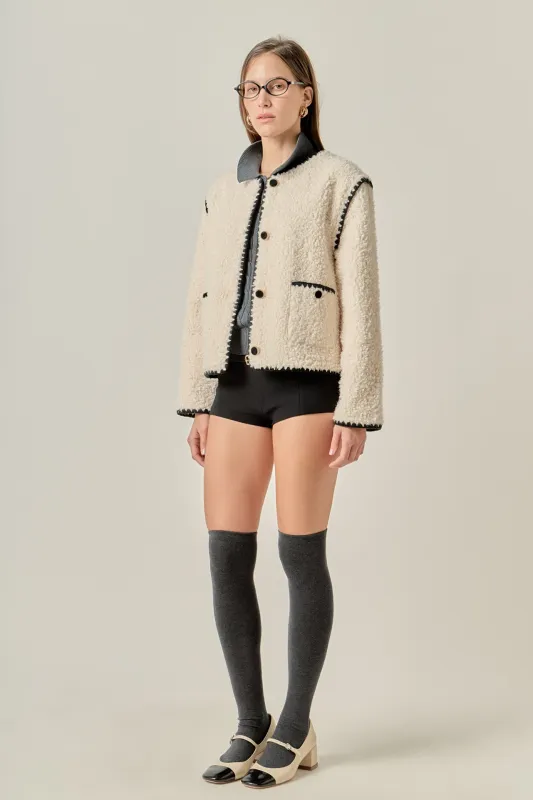 Premium Faux Shearling Jacket sold by English Factory