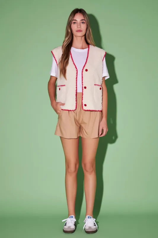 Premium Faux Shearling Vest sold by English Factory