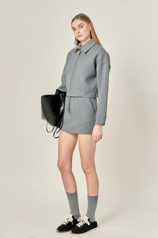 French Terry Mini Skirt sold by English Factory