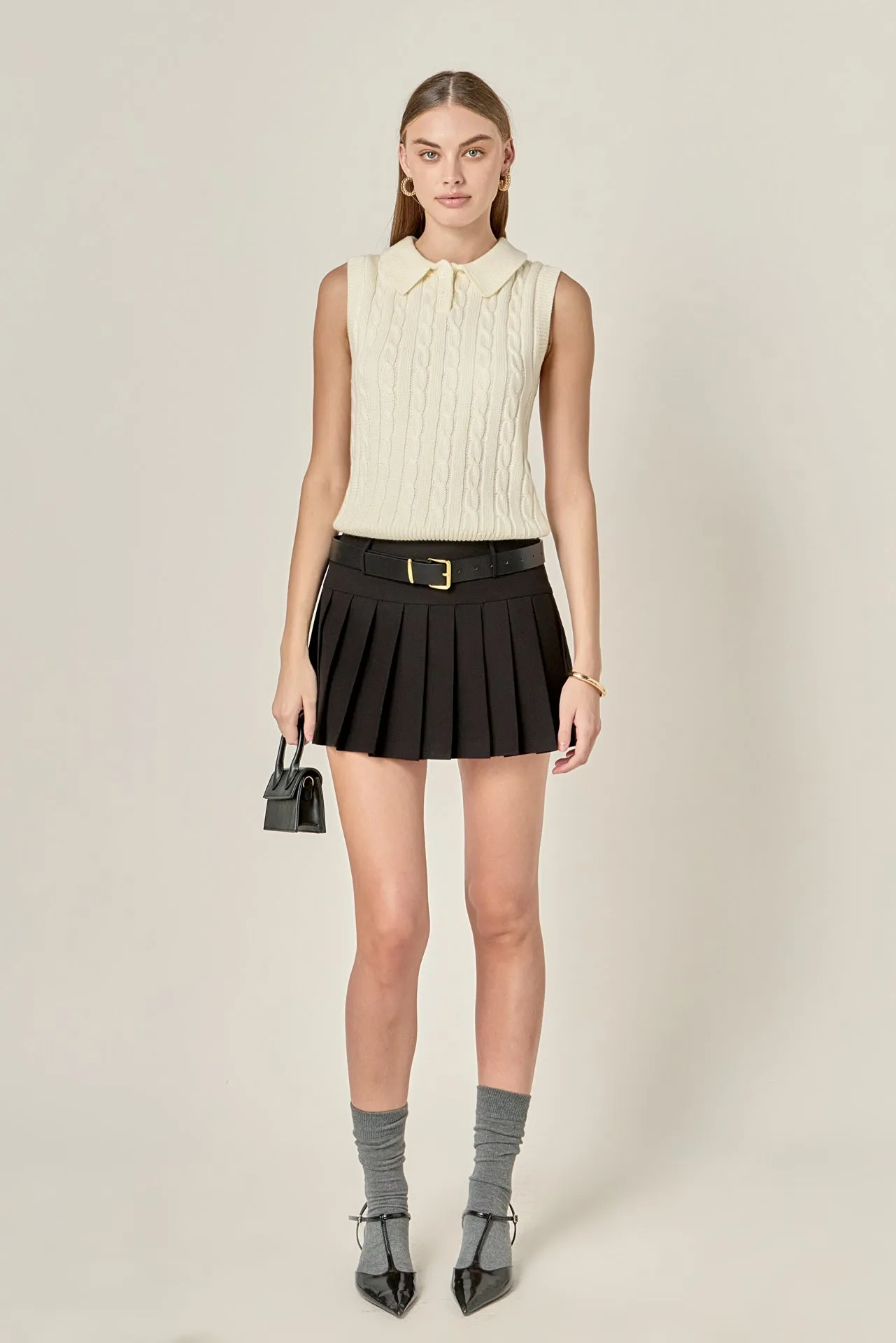 Pleated Skort sold by English Factory