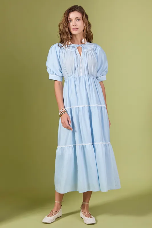 Embroidery Midi Dress made by English Factory