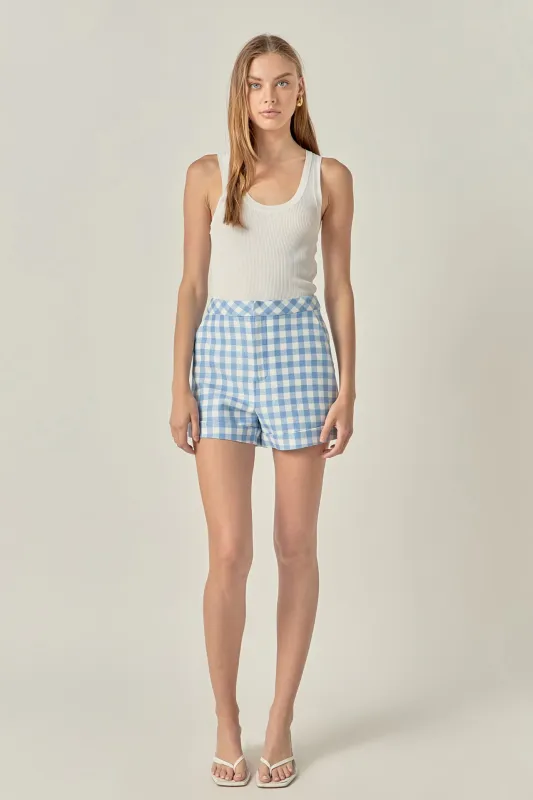 Gingham Shorts sold by English Factory