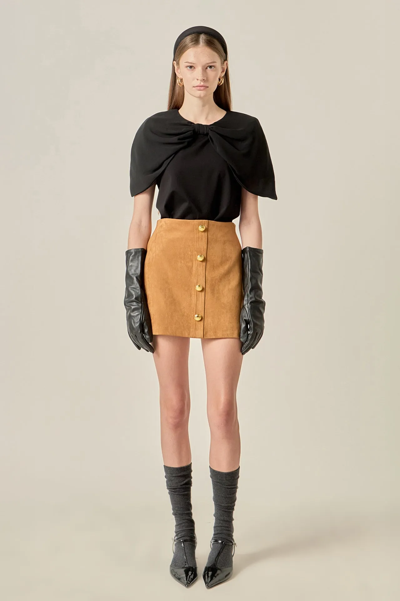 Bow Mixed Media Top sold by English Factory