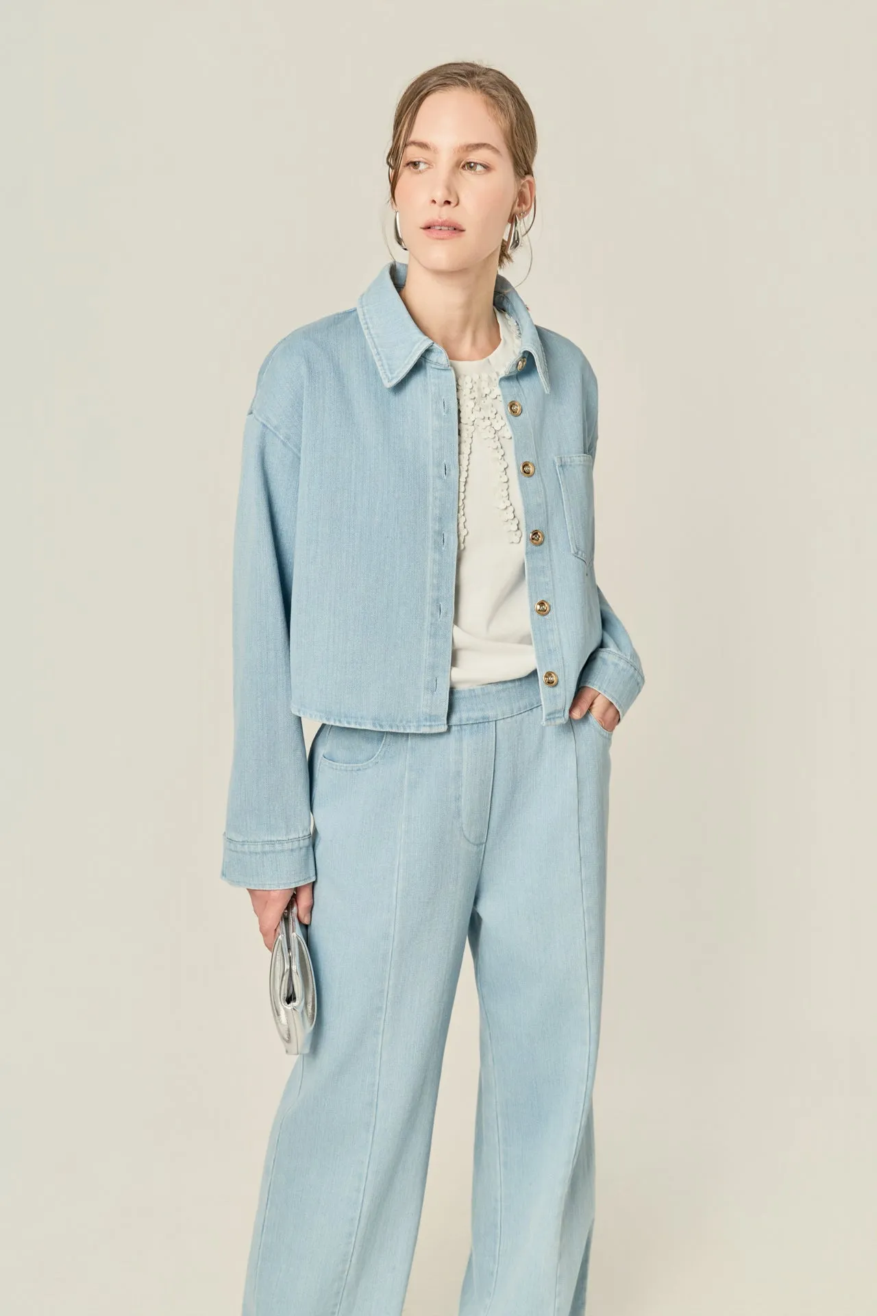 Denim Shirt sold by English Factory product image thumbnail 5