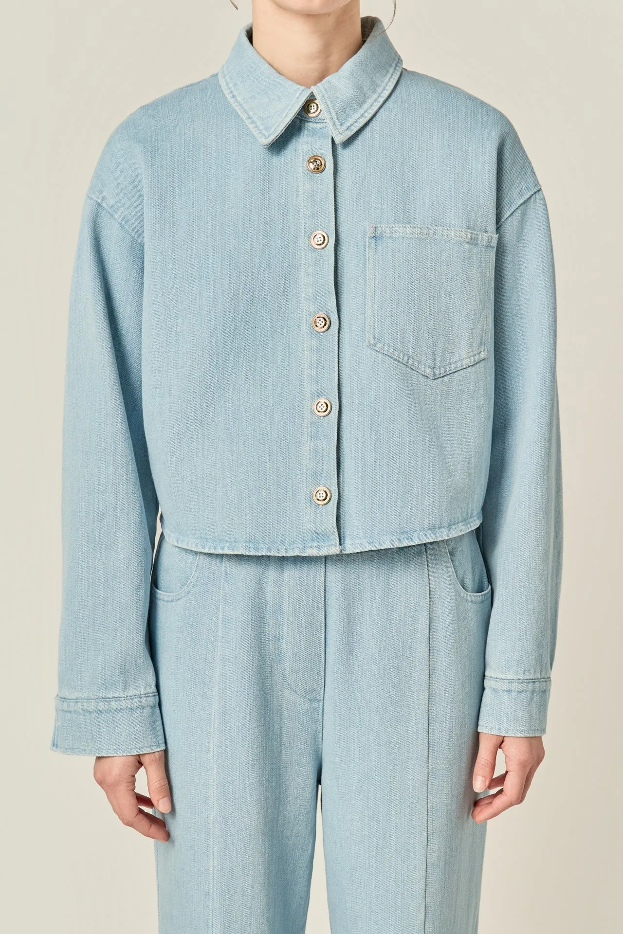 Denim Shirt sold by English Factory product image thumbnail 2