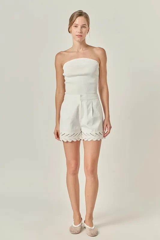 Embroidered Shorts made by English Factory